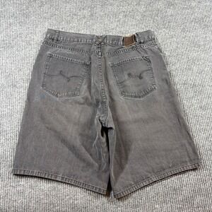LRG Shorts Men's 33 Grass Roots Denim Black Relaxed Fit Baggy Skate Y2K Hip Hop